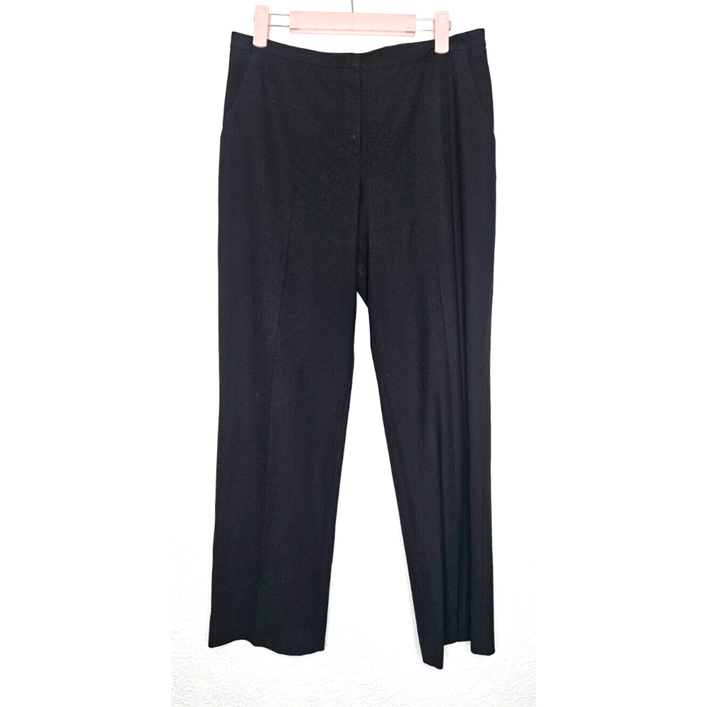Vintage 90s Trina Turk Women Dress Pants 6 Black Mid Rise Stretch Flat Front USA